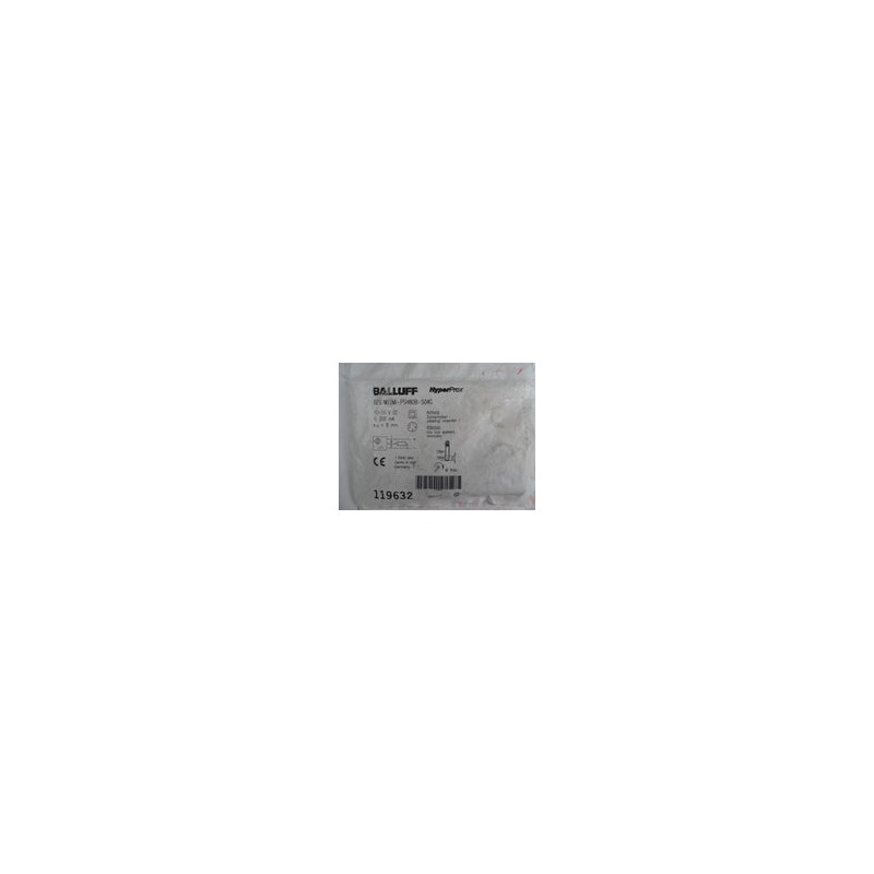 SENSOR IND. BALLUFF BES-M12M1-PSH80B-S04G M12 10-55 VDC PNP NO DS 8MM RAZANTE 4 HILOS C/CONECTOR M12