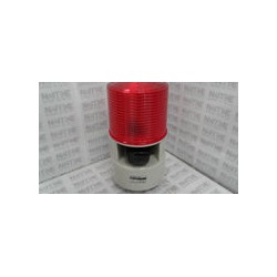 SIRENA Q LIGHT S125-DL-WA 120V CON 5 TONOS 105 DB CON TORRETA ROJA