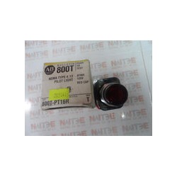 LAMPARA PILOTO PULSADORA ILUMINADO ALLEN BRADLEY  800T-PT16R DE 120 V. ROJO