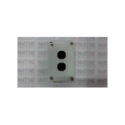 BOTONERA PLASTICA IP65 TELEMECANIQUE XALB02 CAJA GRIS VACIA 2 ORIFICIOS 22mm