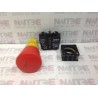 BOTON HONGO SIEMENS 3SB3 201-1HA20 DE MEDIA VUELTA COMPLETO C/BASE Y BLOCK
