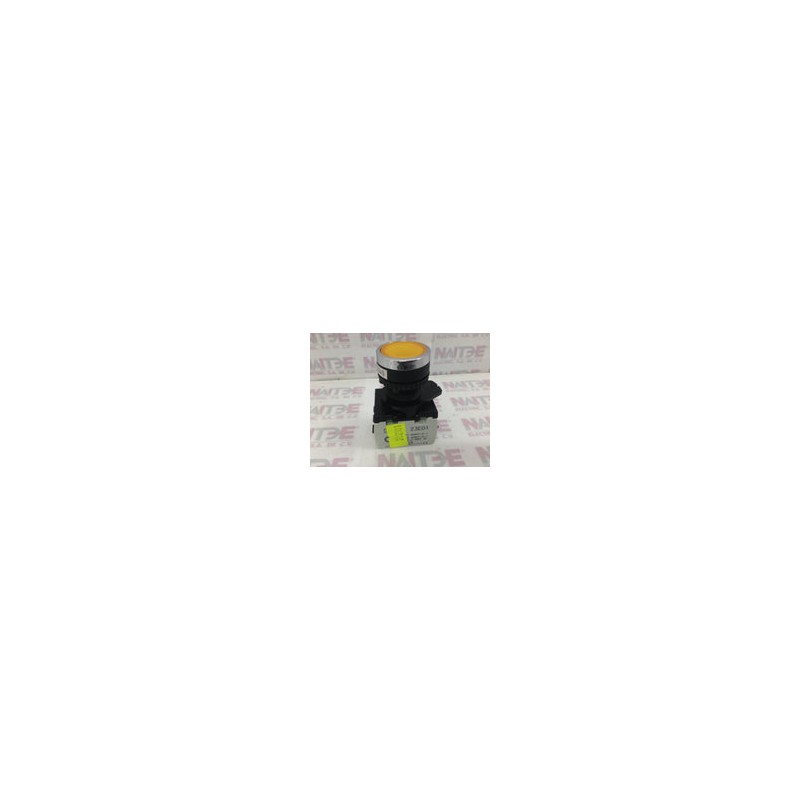BOTON PULSADOR BACO C/PORTA LAMPARA BASE Y 2 BLOCK COLOR AMBAR