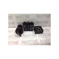 SELECTOR DE 2 POS. CON RETENCION SIEMENS 3SB3201-2KA11 ( NUEVO MODELO 3SU11002BF601MA0 ) 1NO 1NC