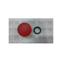 BOTON TIPO HONGO ABB 1SFA611124R1001, ROJO, MOMENTANEO, 40 MM