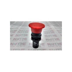 BOTON PARO EMERGENCIA ROJO ABB TIPO CE4T-10R-11 CAT.1SFA619550R1071 GIRAR P/LIBERAR, 1NA/1NC, 22 MM
