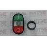 BOTON DOBLE ILUMINADO ABB 1SFA611131R1108, VERD/TRANS/ROJO