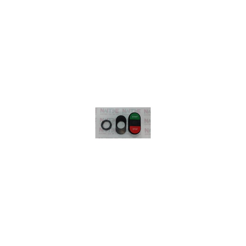 BOTON DOBLE NO ILUMINADO ABB 1SFA611144R1106, ROJO / VERDE, START / STOP, 22 MM