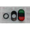 BOTON DOBLE NO ILUMINADO ABB 1SFA611144R1106, ROJO / VERDE, START / STOP, 22 MM