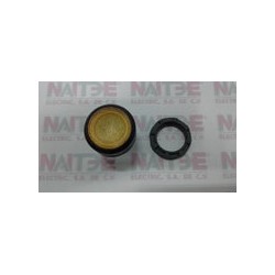 BOTON PULSADOR ILUMINADO ABB 1SFA611100R1103, AMBAR, MOMENTANEO, 110 VCA.
