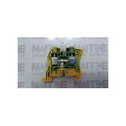 CLEMA DE TIERRA ABB 1SNK510150R0000, 16 MM, TIPO ZS16-PE, CAL.24-4 AWG