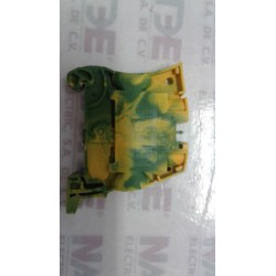 CLEMA DE TIERRA ABB 1SNK508150R0000, 10 MM, TIPO ZS10-PE, CAL.24-6 AWG