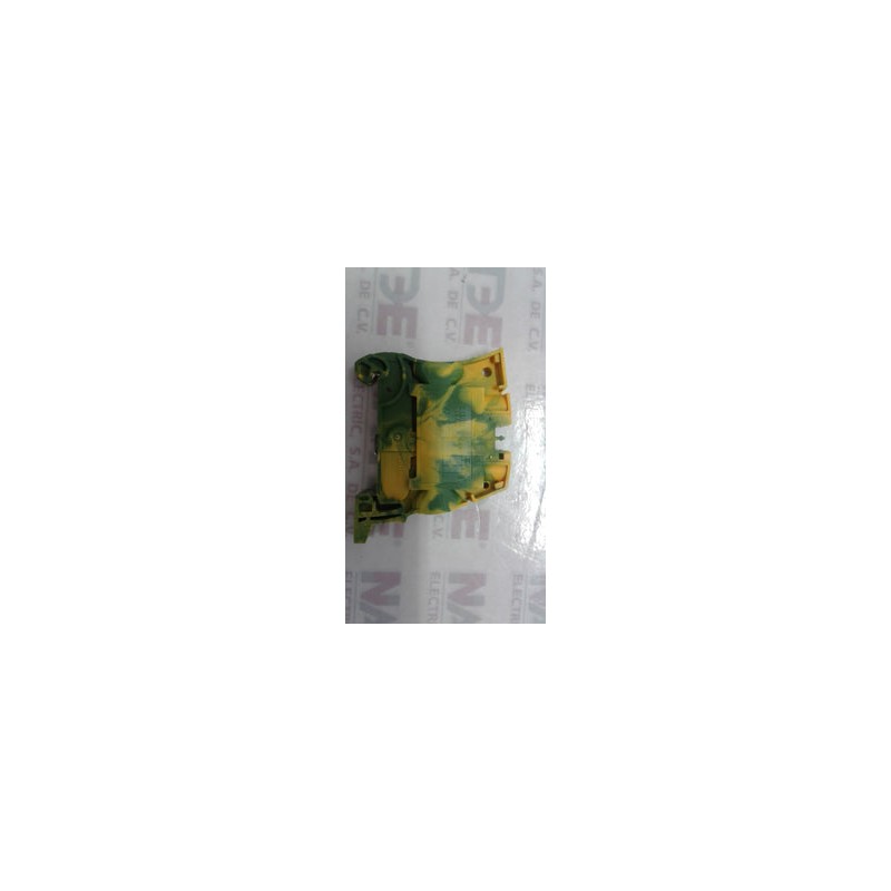 CLEMA DE TIERRA ABB 1SNK508150R0000, 10 MM, TIPO ZS10-PE, CAL.24-6 AWG