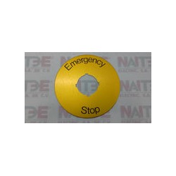 PLACA PARA BOTON DE PARO DE EMERGENCIA ABB  SK615546-2