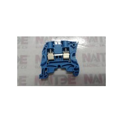 CLEMA DE PASO ABB 1SNK508020R0000, 10 MM, TIPO ZS10-BL, AZUL, CAL.24-6 AWG