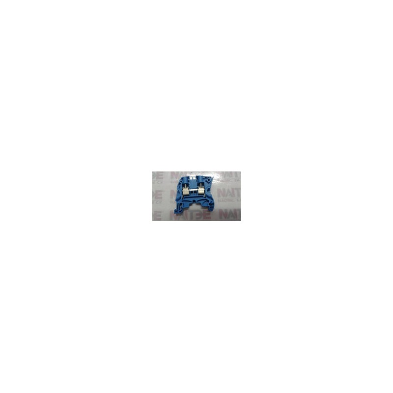 CLEMA DE PASO ABB 1SNK508020R0000, 10 MM, TIPO ZS10-BL, AZUL, CAL.24-6 AWG