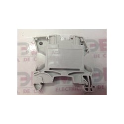 CLEMA DE PASO ABB 1SNK508010R0000, 10MM, TIPO ZS10, GRIS, CAL.24-6 AWG