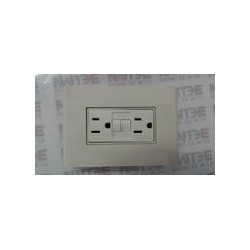 CONTACTO DUPLEX BTICINO E6028GFRG6 15A 127V MARFIL ICFT C/INT CIRC