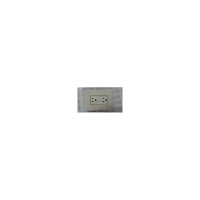 CONTACTO DUPLEX BTICINO E6028GFRG6 15A 127V MARFIL ICFT C/INT CIRC