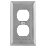 PLACA DUPLEX HUBBELL SS8 ACERO INOXIDABLE, No.1DTM6