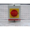 SECCIONADOR ABB 3P 415/500 VCA 16 AMP  CAT OTP16BA3M C/GABINETE 85X120X60 MM MANIJA AMBAR/ROJO 1NO 1NC