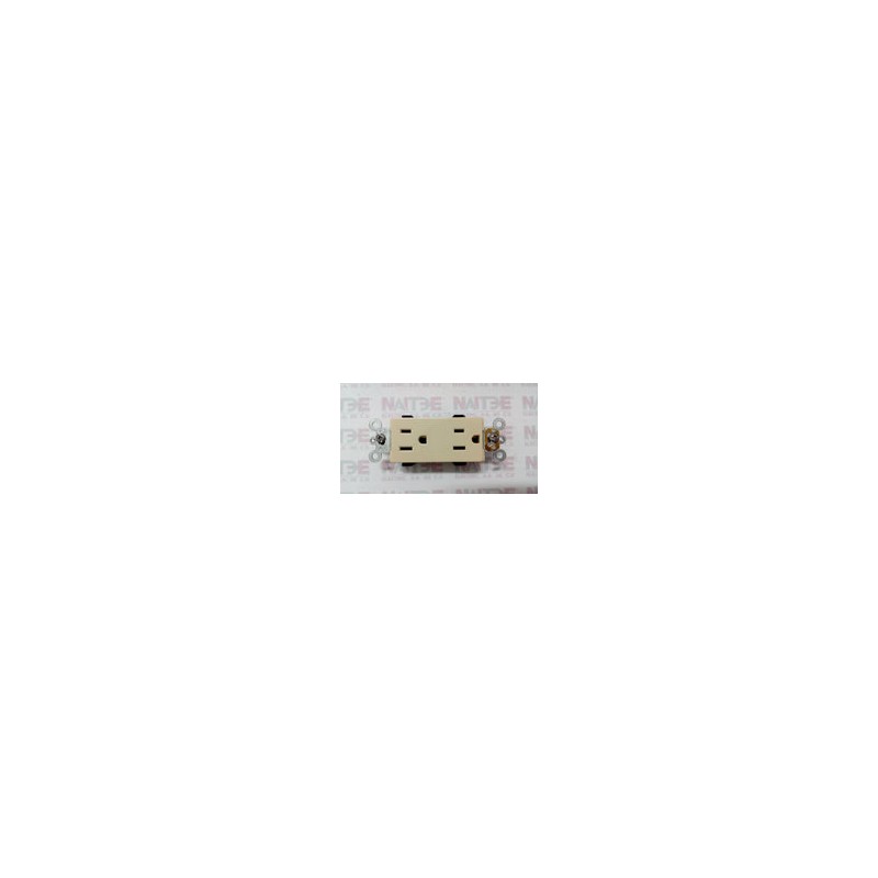 RECEPTACULO DUPLEX  LEVITON 16252-1  15 A 250 V (S/M) COLOR MARFIL