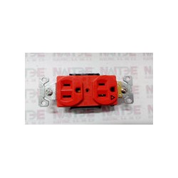 RECEPTACULO DUPLEX COOPER  AH IG5262RN NEMA 5-15R COLOR NARANJA