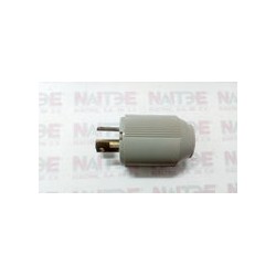 CLAVIJA ARROW HART CAT AH7567N, 10A 250V, 15A 125V, 3P3H, BAQUELITA COLOR GRIS