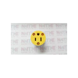 RECEPTACULO BLINDADO AMARILLO COOPER 2887 / ARGOS NEMA 5-15R 15A 125V TRIFILIAR A TIERRA COLGANTE
