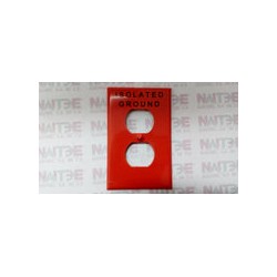 TAPA P/CONTACTO ARROW HART WDIGPJ8 ISOLATED GROUND DUPLEX COLOR NARANJA NYLON