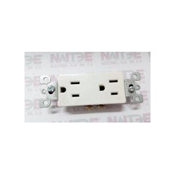 CONTACTO DOBLE LEVITON 5325-W (S/M) COLOR BLANCO