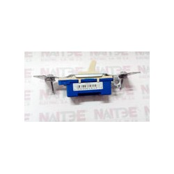 APAGADOR SENCILLO COOPER 1301V  DE PALANCA COLOR MARFIL/AZUL