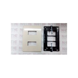 TAPA MODUS BTICINO DE 2 SERVICIOS COLOR MARFIL E5N2