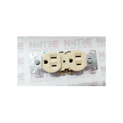 CONTACTO DUPLEX COOPER 270V15A 127V  (EATON -  WD0268M ) NEMA 5-15R COLOR MARFIL