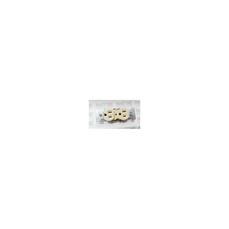 CONTACTO DUPLEX COOPER 270V15A 127V  (EATON -  WD0268M ) NEMA 5-15R COLOR MARFIL
