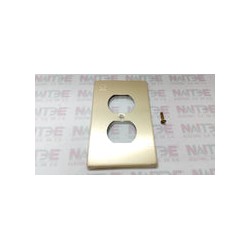 TAPA DE ALUMINIO EATON WD0357 P/CONTACTO POLAR DUPLEX COLOR DORADA