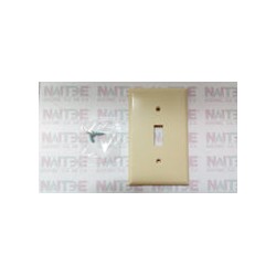 TAPA PARA APAGADOR SENCILLO DE PALANCA COOPER 2134 V COLOR MARFIL ( #5134V )