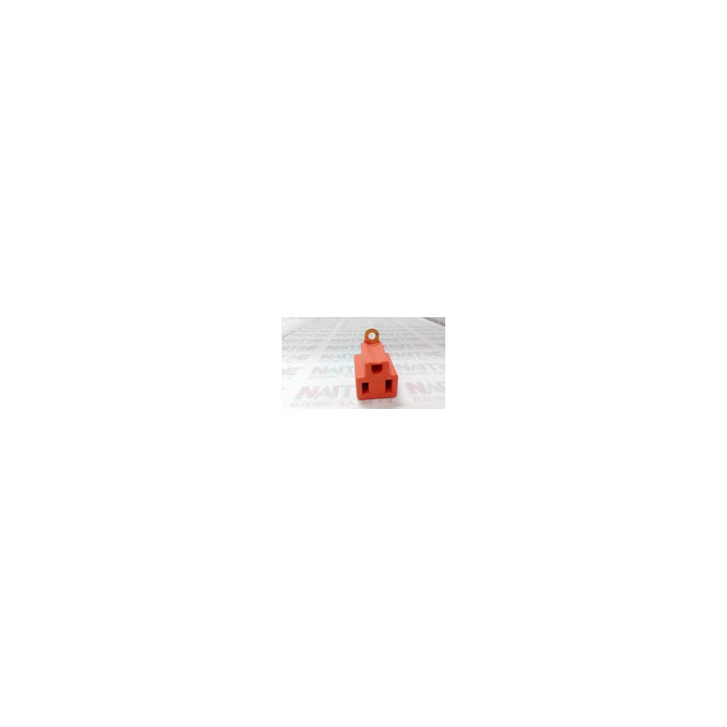 CLAVIJA CONVERTIDORA STEREN 905-100 DE HULE 3 POLOS A 2 POLOS COLOR NARANJA
