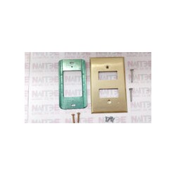 TAPA ALUMINIO ASTRO DE 2 SERVICIOS ( PARA APAGADORES ) COLOR DORADA