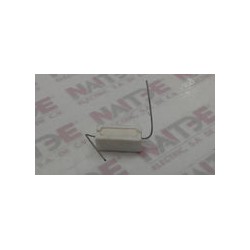 RESISTENCIA DE ALAMBRE R1005W  DE 5W COLOR BLANCO
