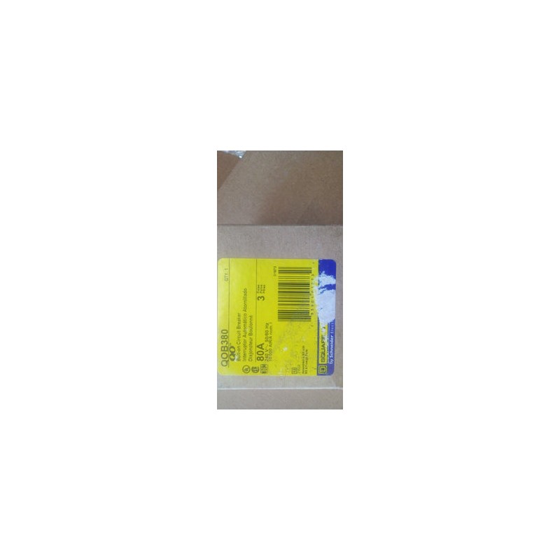 PASTILLA SQUARE D QOB380, 3P, 80 AMP