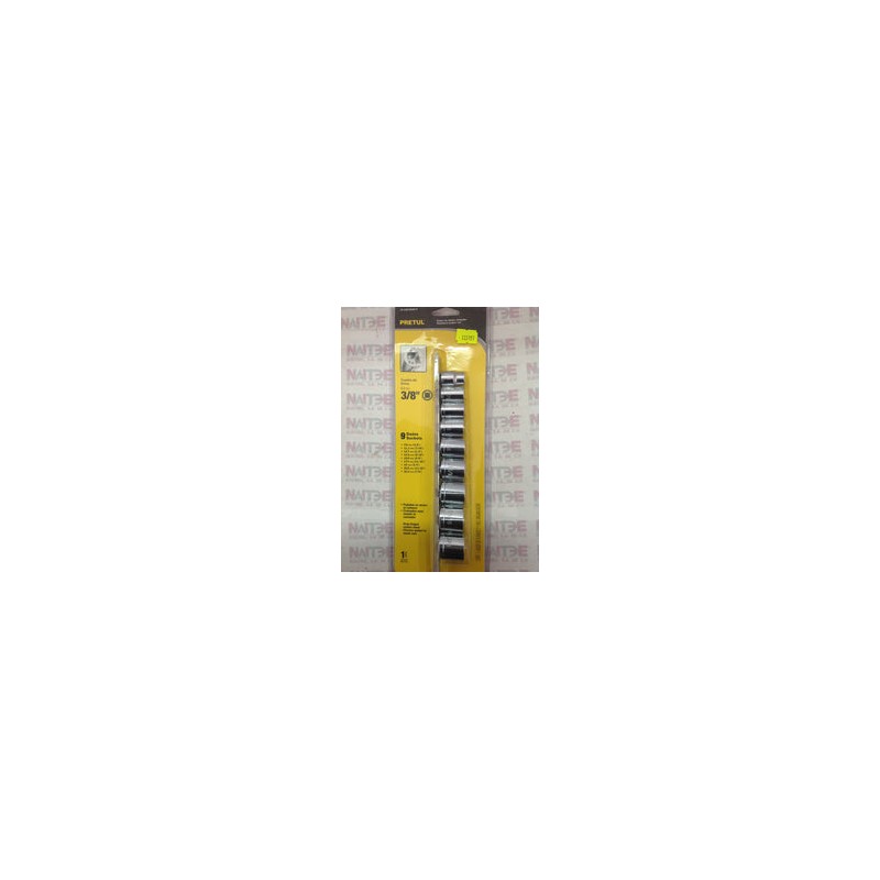 JUEGO DE 9 DADOS  STD MEDIDA STD ( PRETUL JD-3/8X10SAE-P )