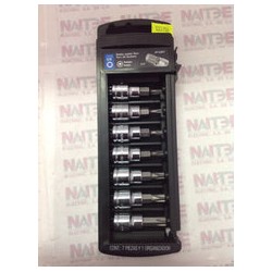JUEGO DE 7 DADOS PUNTA TORX ( TRUPER JPT-3/8X7T )