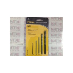JUEGO DE BROCAS DE ALTA VELOCIDAD MEDIDAS 1/162, 3/32", 1/8", 3/16" Y 1/4" (20703) ( PRETUL JBAV-5P )